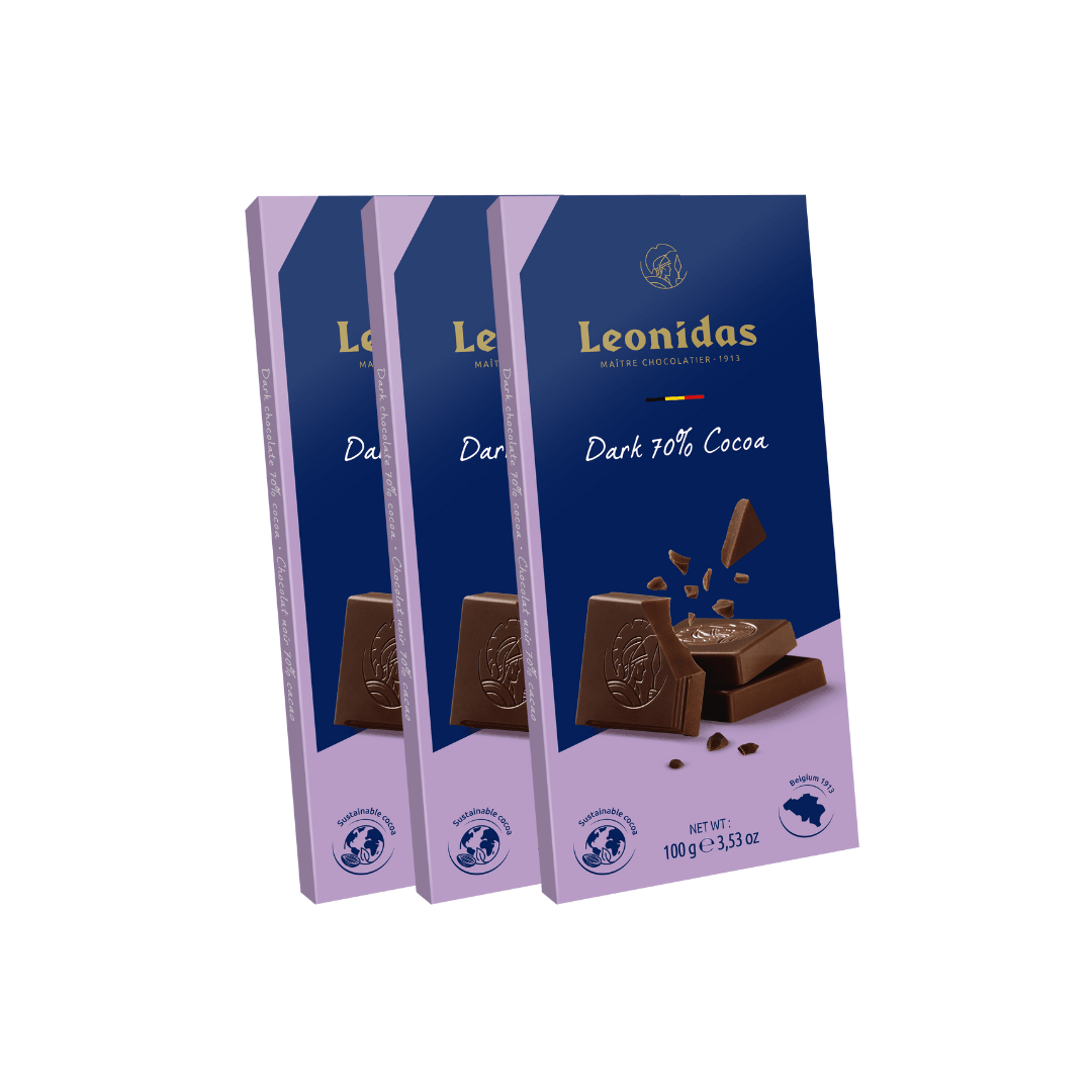 70% Dark Chocolate Tablet - leonidasbrighton.co.uk - Leonidas Brighton
