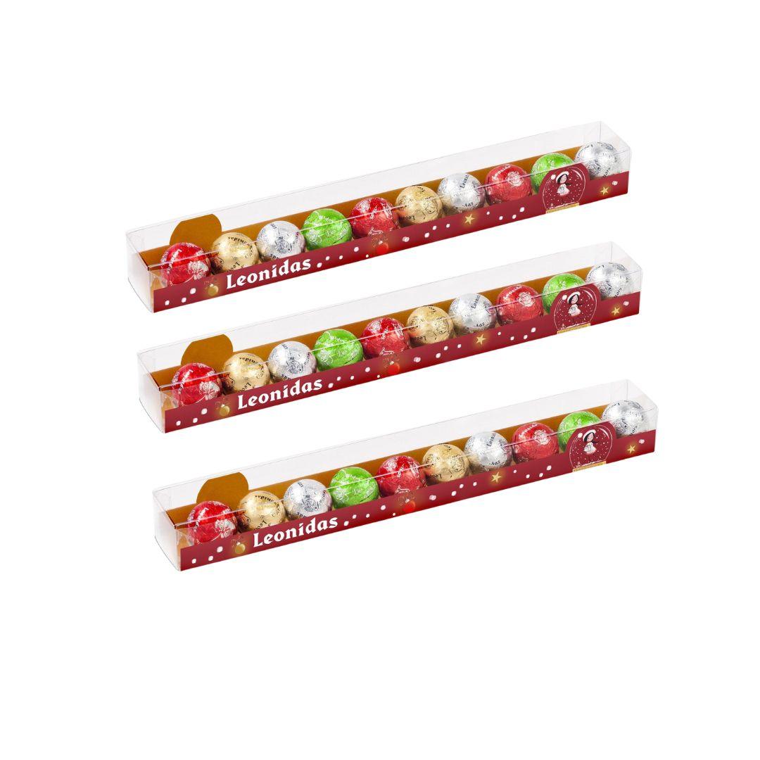 Christmas Chocolate Balls in Tube - leonidasbrighton.co.uk - Leonidas Brighton
