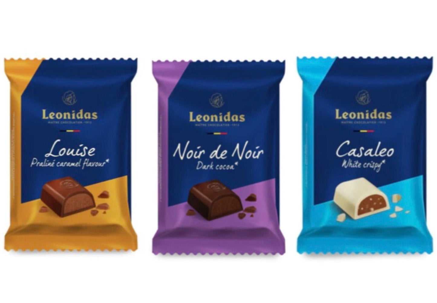 Trio Chocolate Bars 'Casaleo & Louise & Noir de Noir' 75gx3 - leonidasbrighton.co.uk - Leonidas Brighton