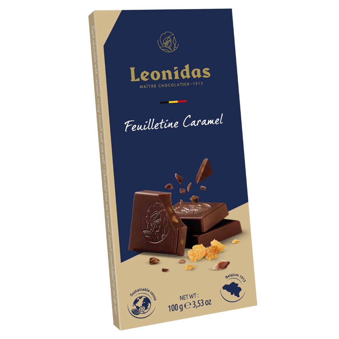 Feuilletine Caramel Chocolate Bar - leonidasbrighton.co.uk - Leonidas Brighton