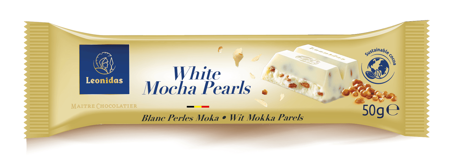 White Mocha Pearls Bar - leonidasbrighton.co.uk - Leonidas Brighton