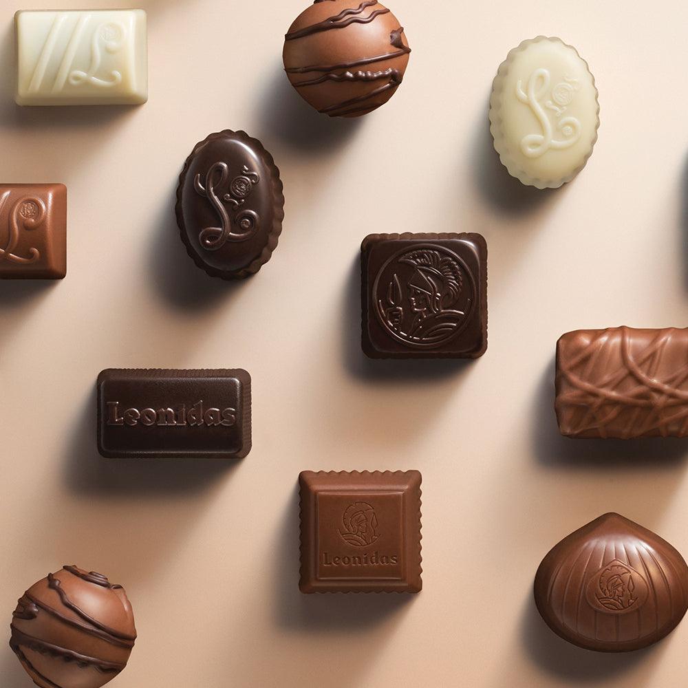 Metal Heart Box - 9 Assortment Chocolates - leonidasbrighton.co.uk - Leonidas Brighton