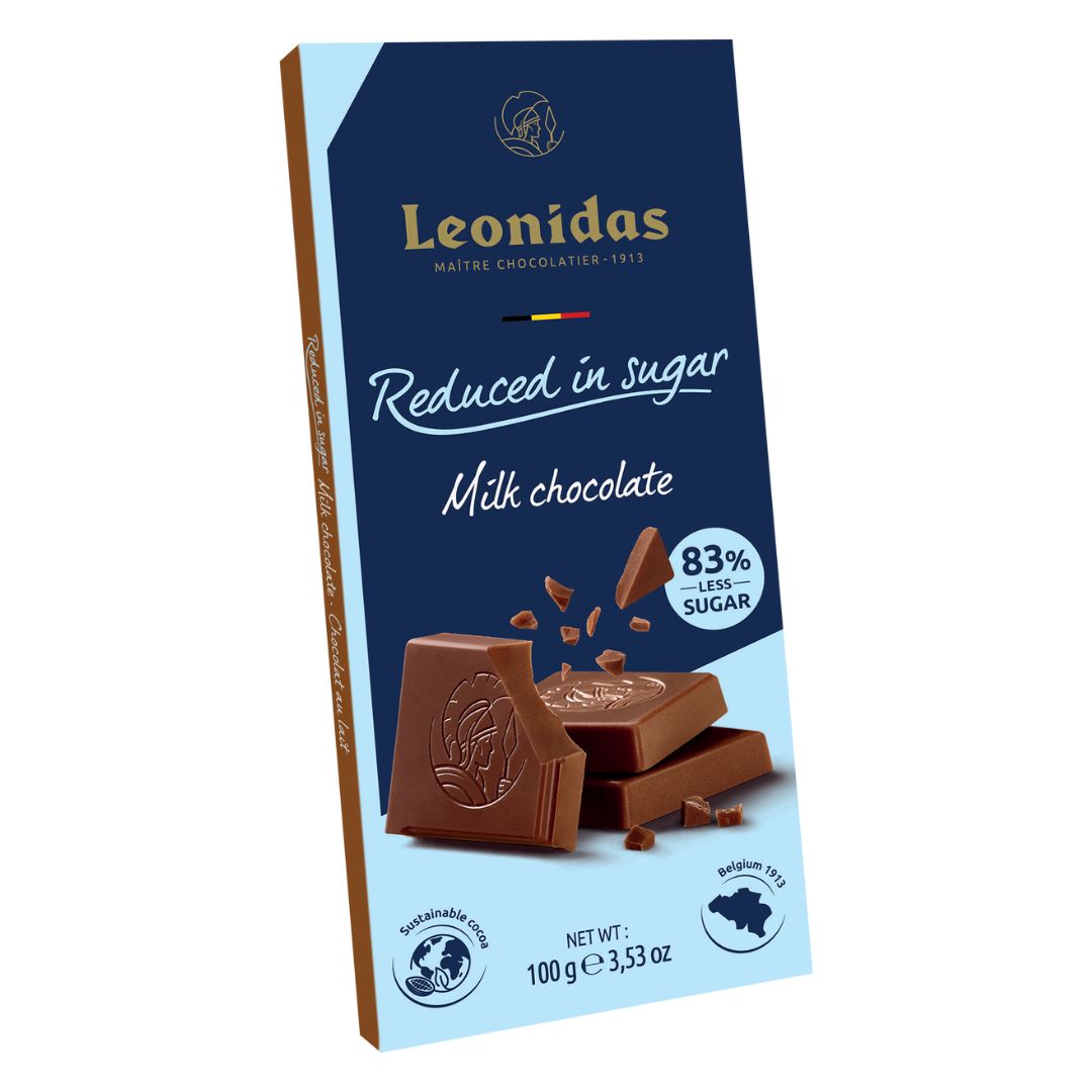 Reduced in sugar milk chocolate - leonidasbrighton.co.uk - Leonidas Brighton