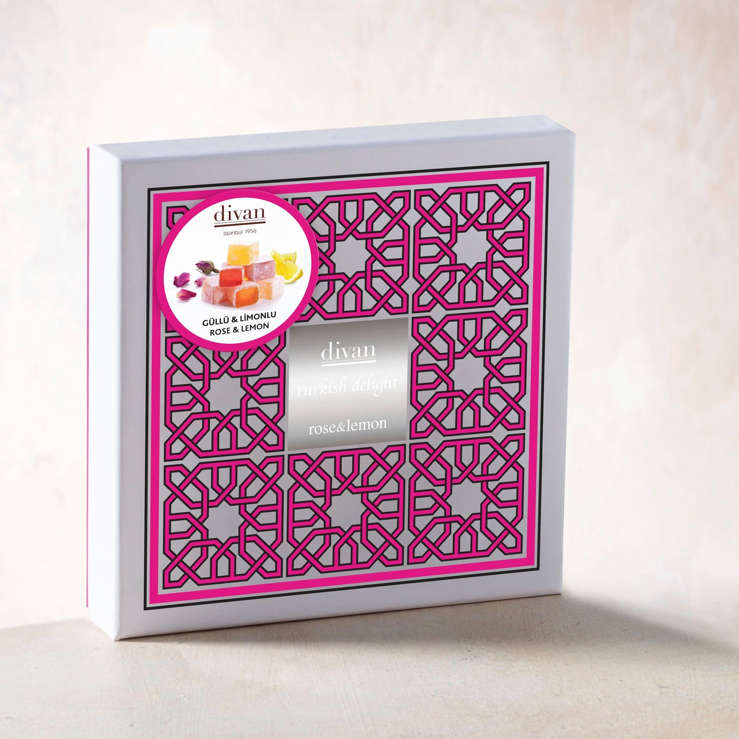Divan Turkish Delight Rose&Lemon Selcuk Collection 250 gr - leonidasbrighton.co.uk - Leonidas Brighton