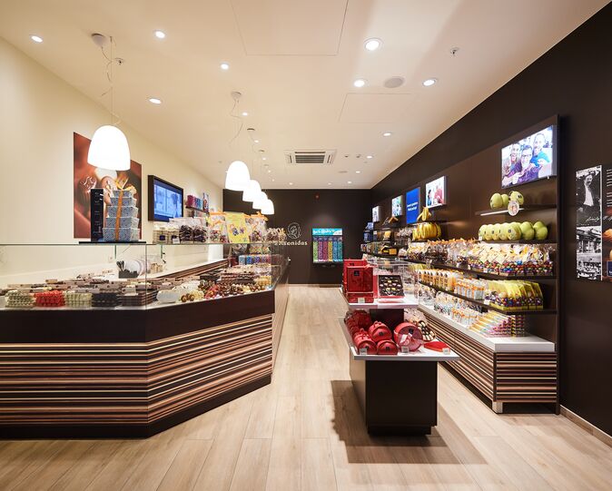 Inside of a Leonidas store