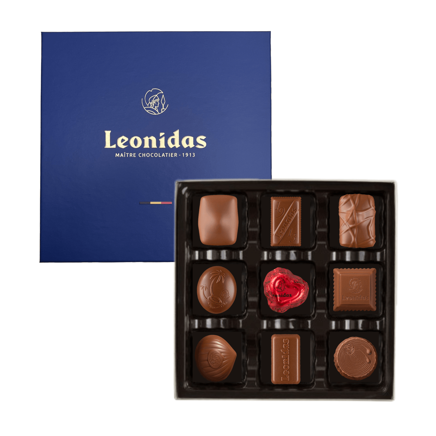 Leonidas Heritage Milk Only Box 9 Chocolates - leonidasbrighton.co.uk - Leonidas Brighton