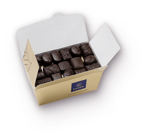 DARK Chocolates Ballotin Box - 15 Chocolates - leonidasbrighton.co.uk - Leonidas Brighton