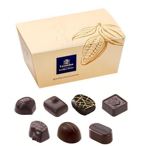 DARK Chocolates Ballotin Box - 30 Chocolates - leonidasbrighton.co.uk - Leonidas Brighton