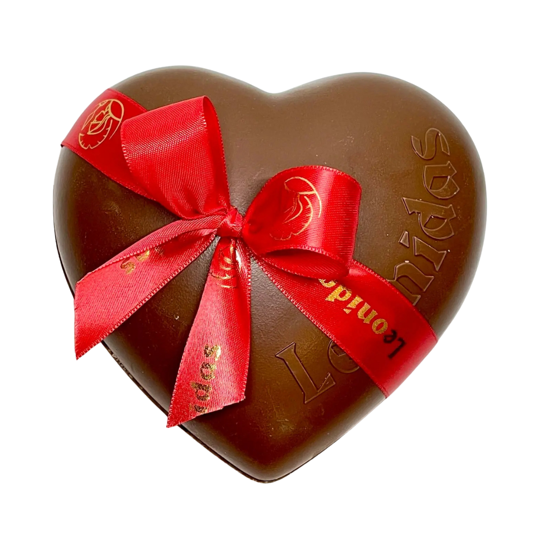 Valentine's Large Heart Chocolate in Round Box - leonidasbrighton.co.uk - Leonidas Brighton