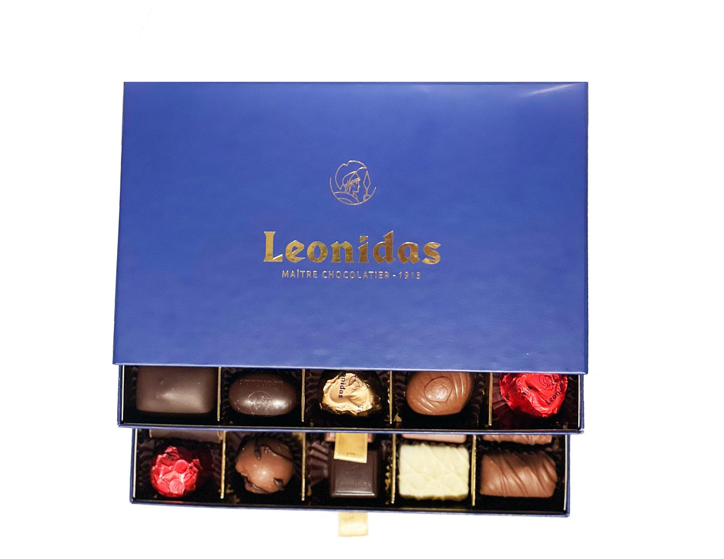 Leonidas Double Drawers Cabinet Chocolate Box - leonidasbrighton.co.uk - Leonidas Brighton