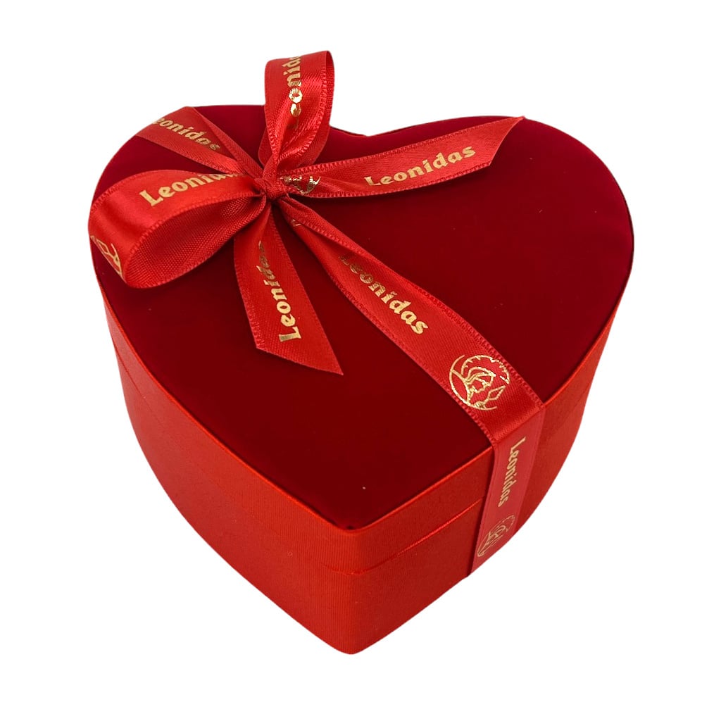 Leonidas Velvet Heart 2 layer Box - leonidasbrighton.co.uk - Leonidas Brighton