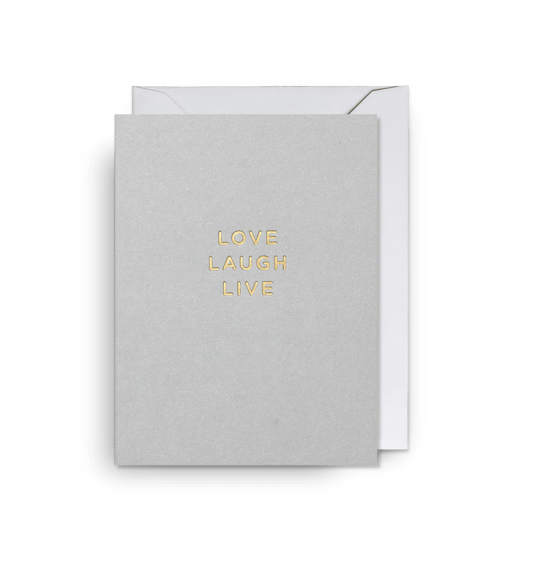 'Love Laugh Live' Greeting Card - leonidasbrighton.co.uk - Leonidas Brighton