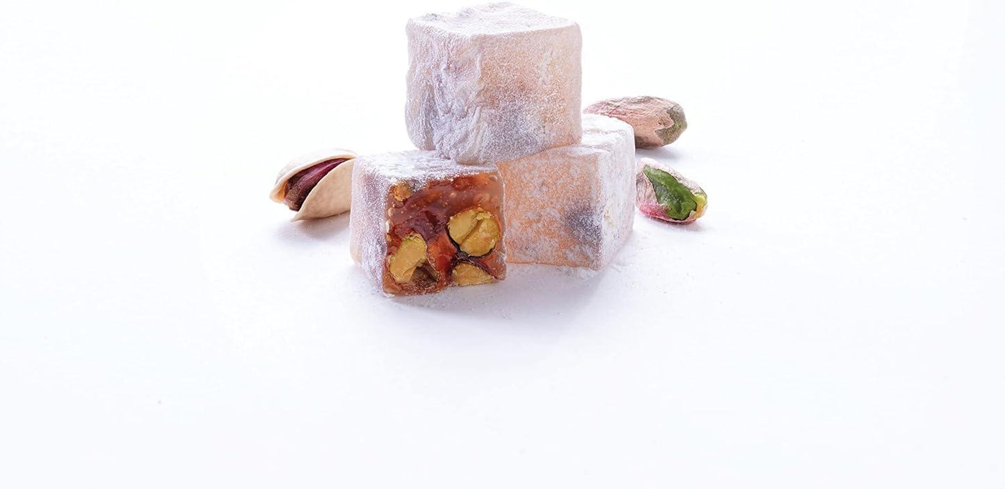 Divan Turkish Delight Double Roasted Pistachio Selcuk Collection 500 gr. - leonidasbrighton.co.uk - Leonidas Brighton