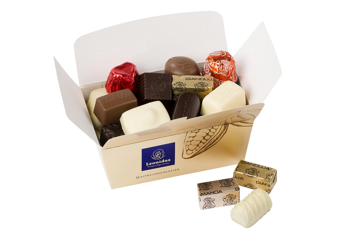500g Chocolate ASSORTMENT Leonidas Blissful Ballotin Box - leonidasbrighton.co.uk - Leonidas Brighton