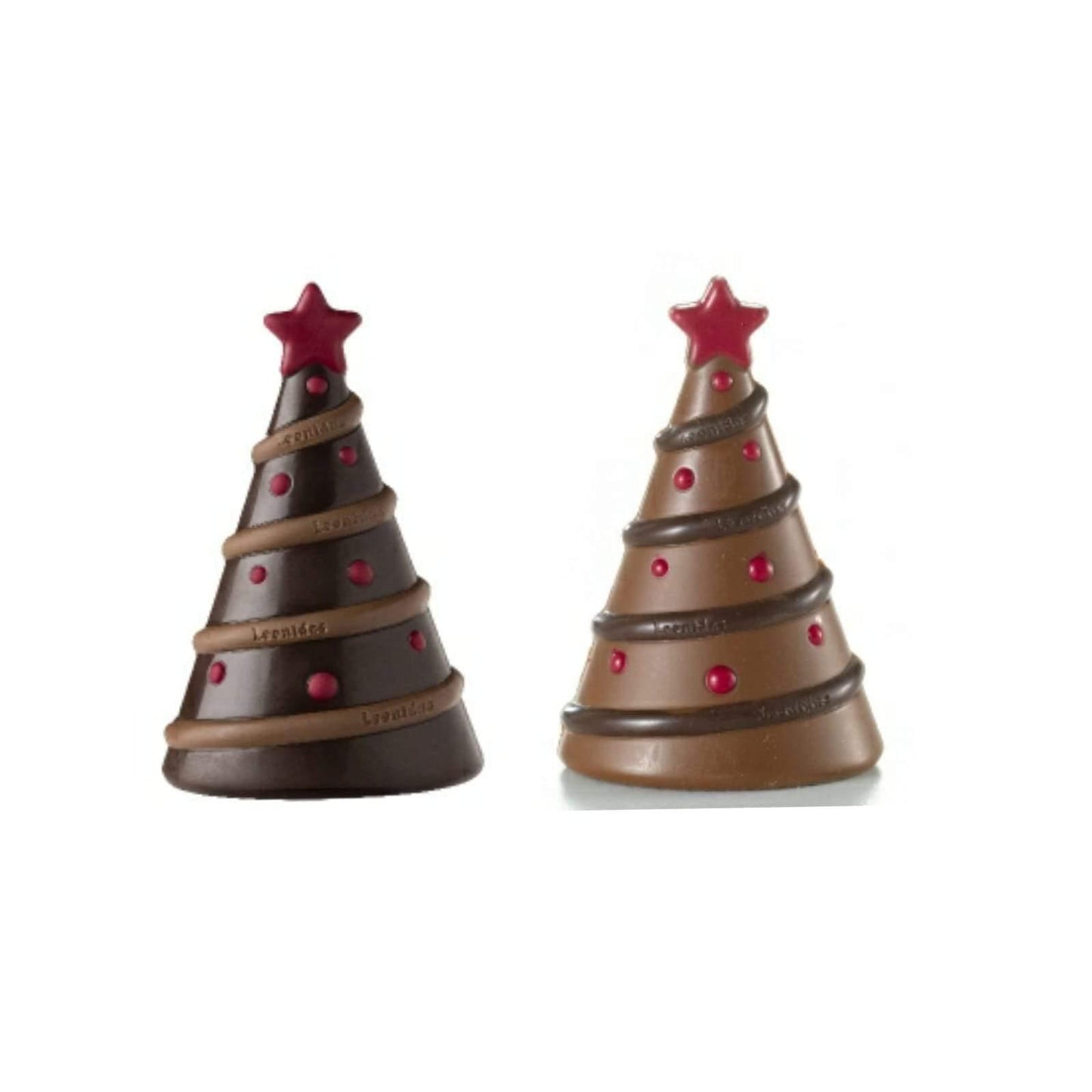 Christmas Tree Dark Chocolate Figure 50g.+4 Xmas balls - leonidasbrighton.co.uk - Leonidas Brighton