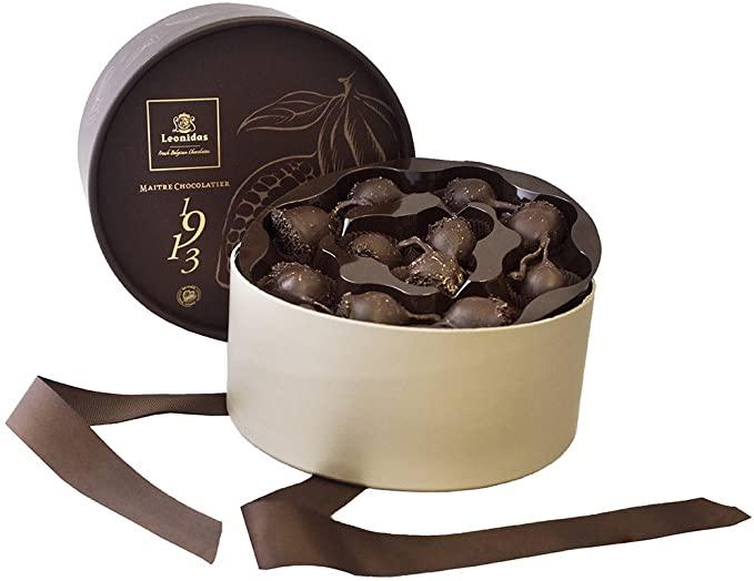 Cerisette Luxury Cherry Dark Chocolate Round Box Free Uk Next Day Delivery Leonidas Brighton