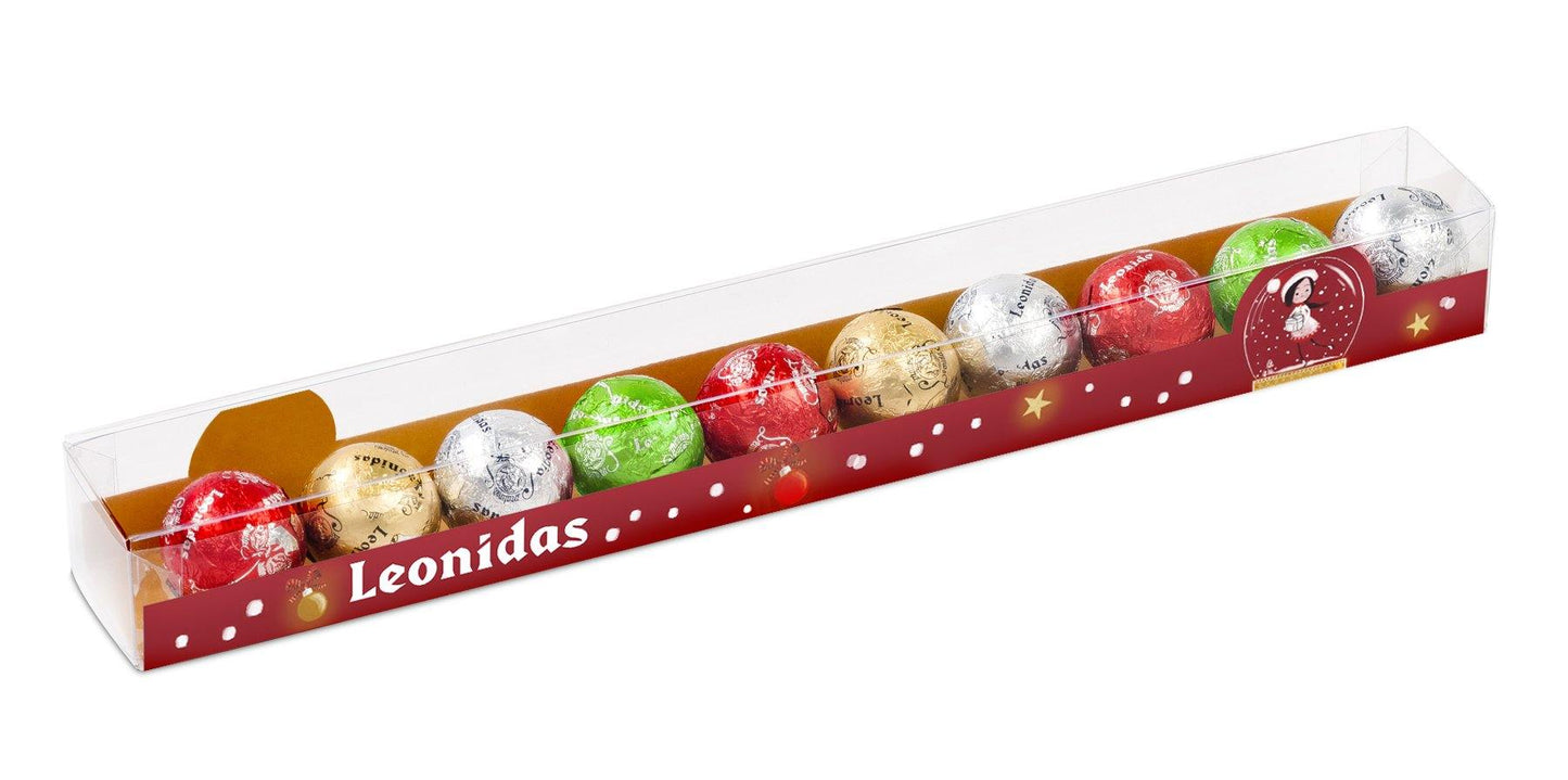Christmas Chocolate Balls in Tube - leonidasbrighton.co.uk - Leonidas Brighton