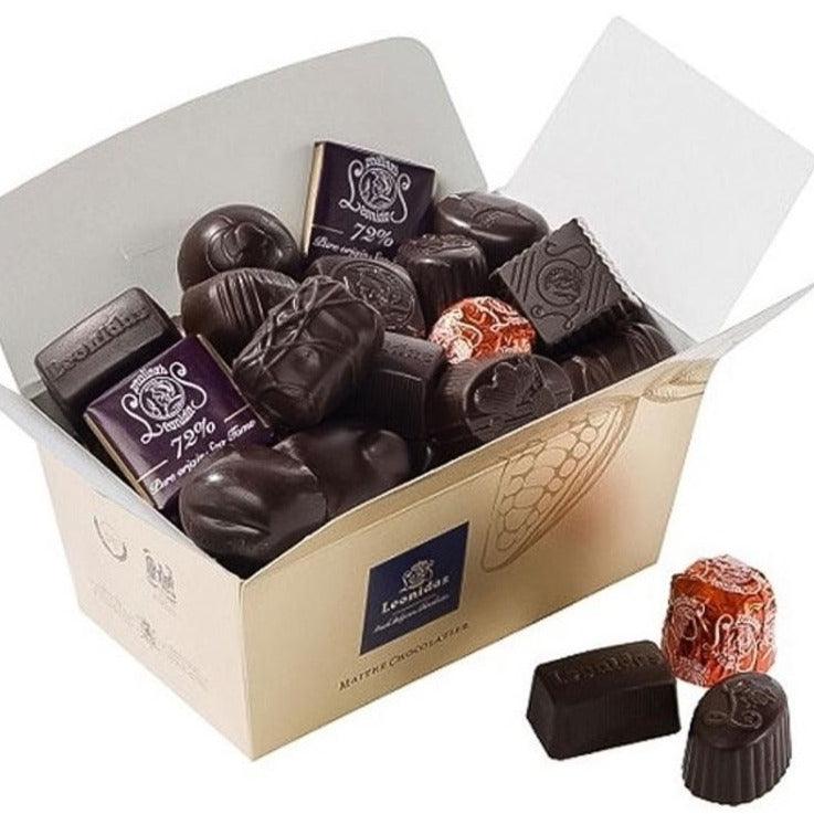 DARK Chocolates Ballotin Box by weight - leonidasbrighton.co.uk - Leonidas Brighton