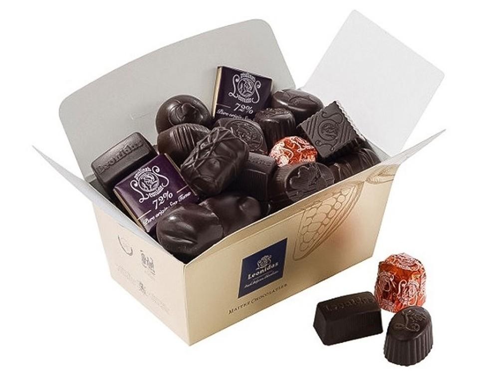 DARK Chocolates Ballotin Box by weight - leonidasbrighton.co.uk - Leonidas Brighton