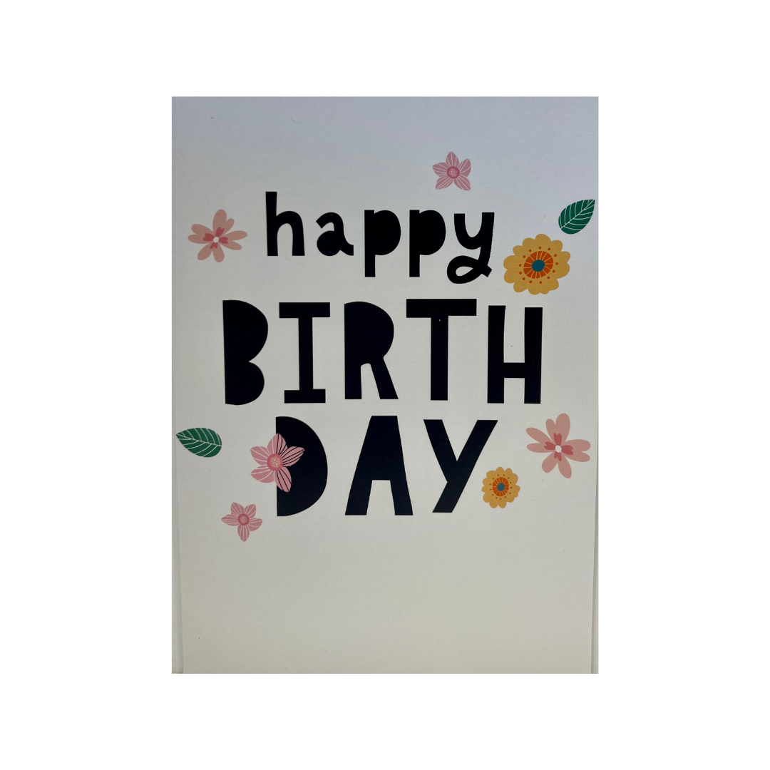 
                  
                    'Happy Birthday' Floral Greeting Card
                  
                