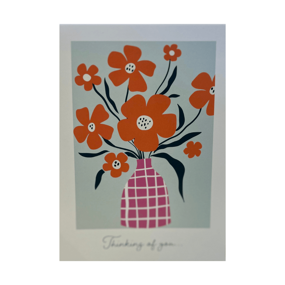 'Thinking of You' Flower Greeting Card - leonidasbrighton.co.uk - Leonidas Brighton