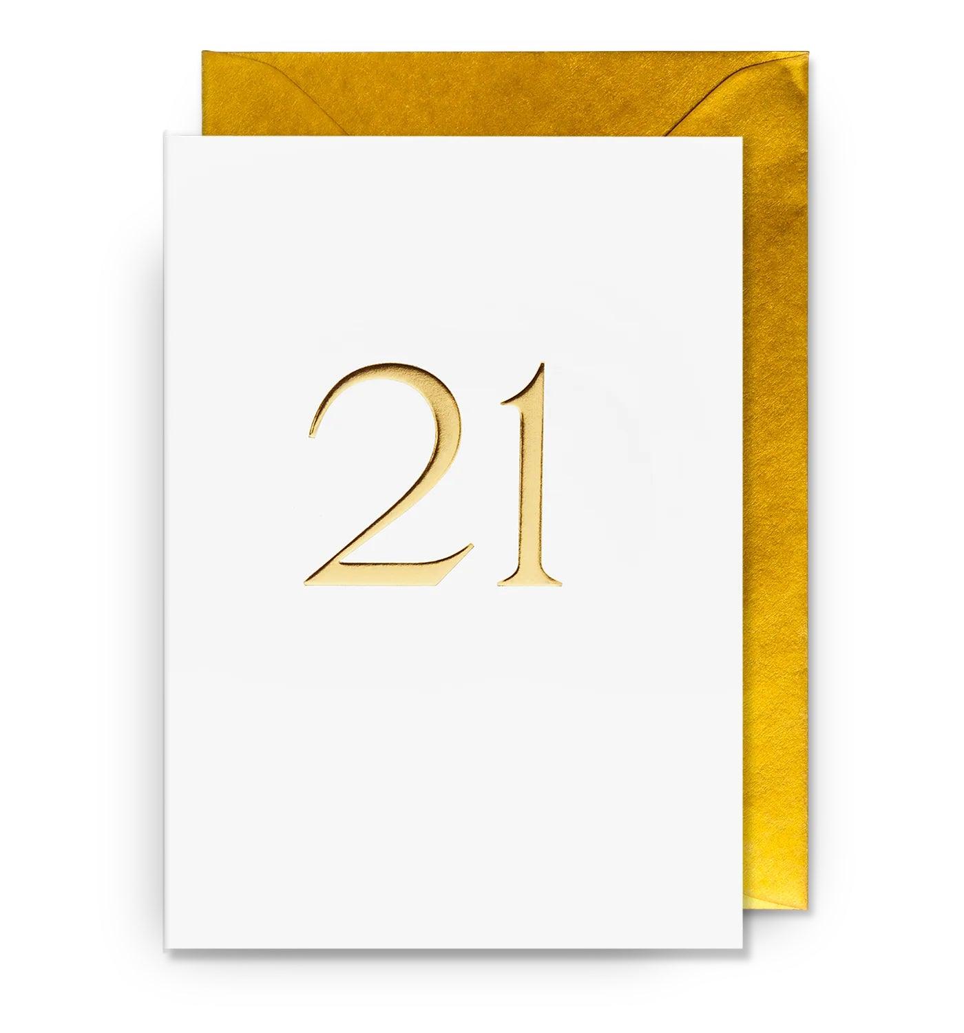 '21' Greeting Card - leonidasbrighton.co.uk - Leonidas Brighton