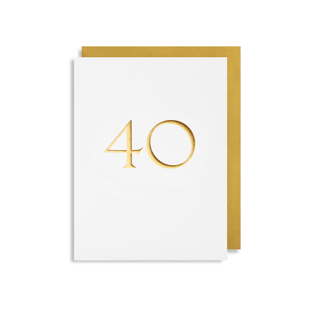 '40' Greeting Card - leonidasbrighton.co.uk - Leonidas Brighton