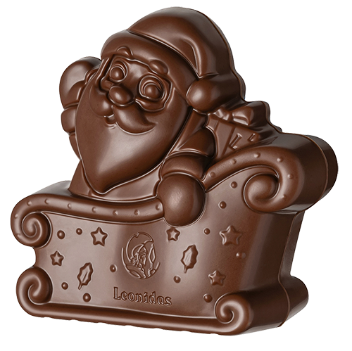 Santa Sleigh Milk Chocolate Figure 60g.+4 balls