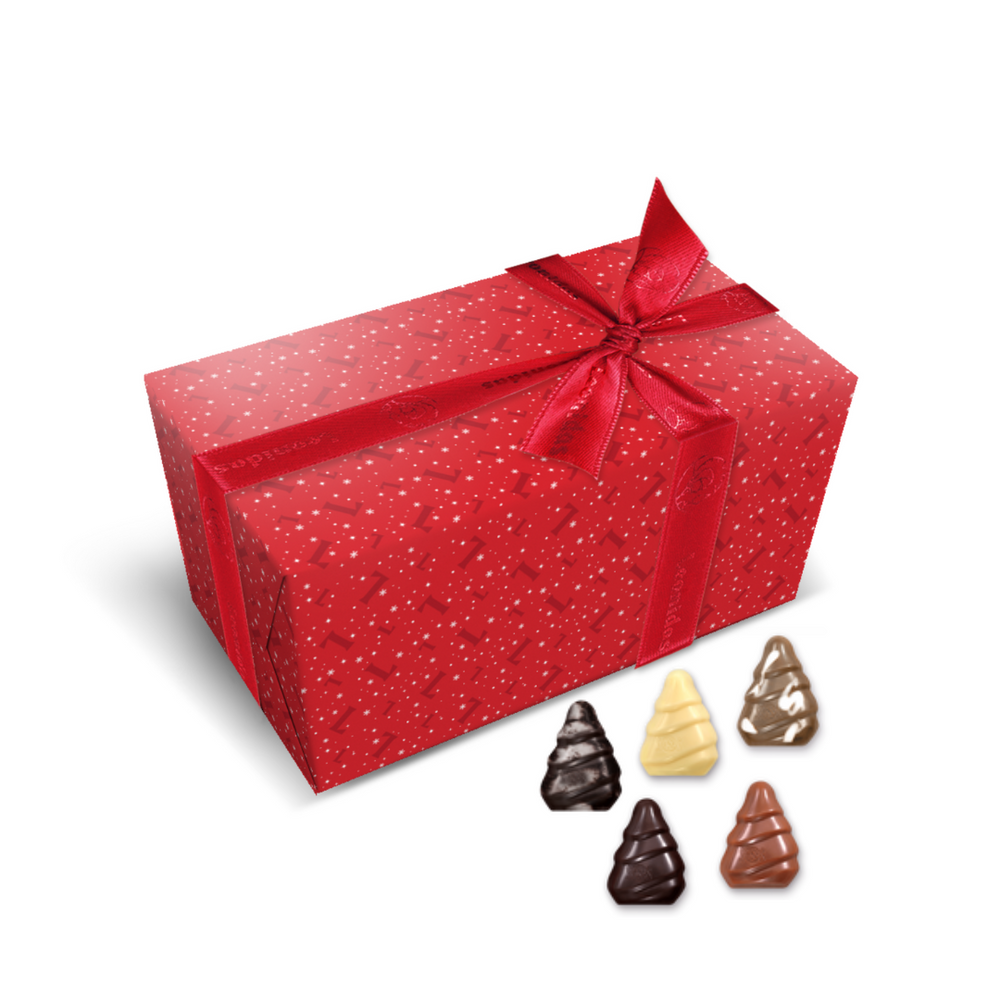 Christmas Tree Chocolates in Ballotin box by size