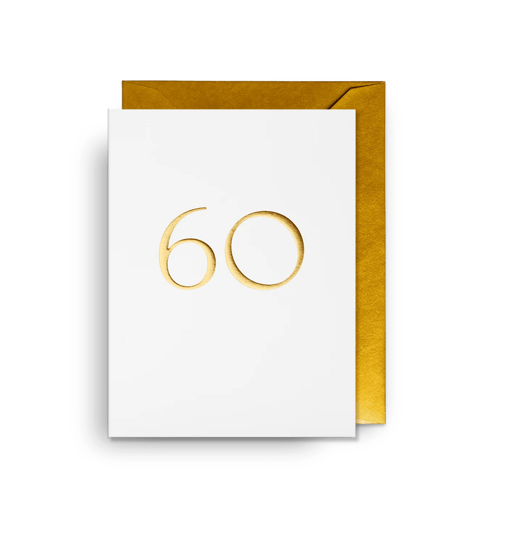 '60' Greeting Card - leonidasbrighton.co.uk - Leonidas Brighton