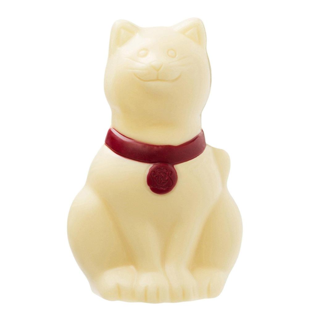 Cat White Chocolate Figure 50g. with 4 Christmas Chocolate Balls