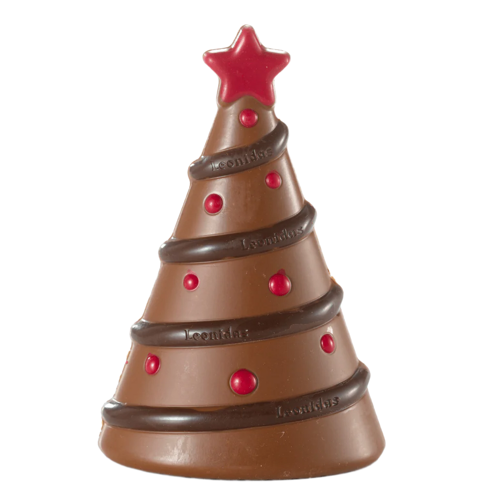 Christmas Tree Milk Chocolate Figure 50g.+4 ball - leonidasbrighton.co.uk - Leonidas Brighton