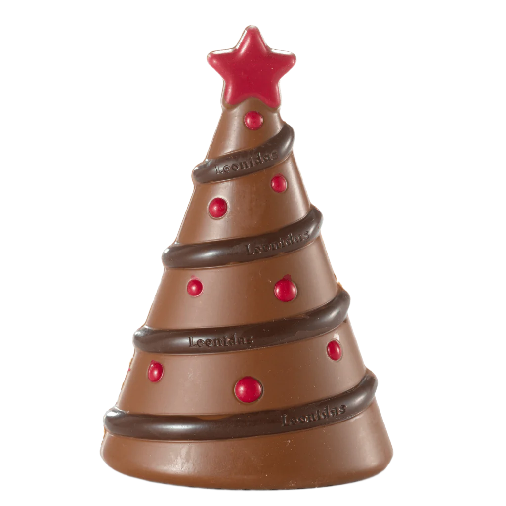 Christmas Tree Milk Chocolate Figure 50g.+4 ball - leonidasbrighton.co.uk - Leonidas Brighton