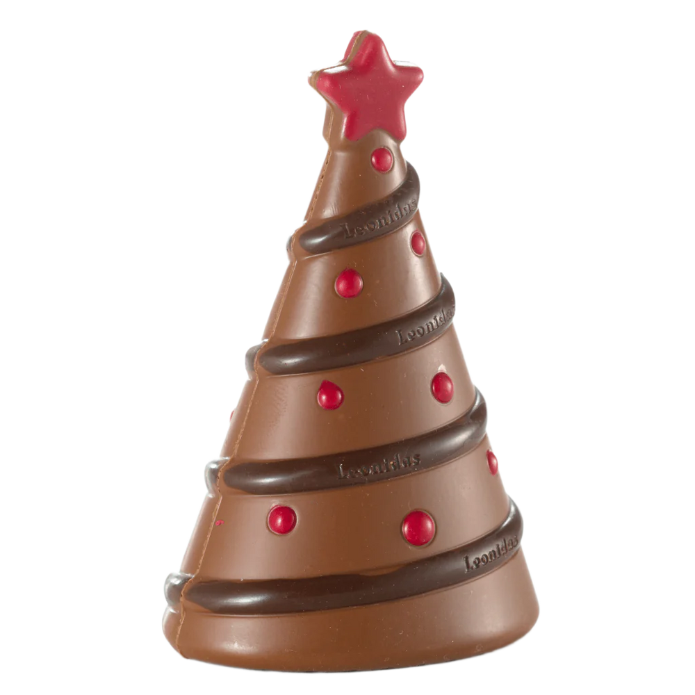 Christmas Tree Milk Chocolate Figure 50g.+4 ball - leonidasbrighton.co.uk - Leonidas Brighton