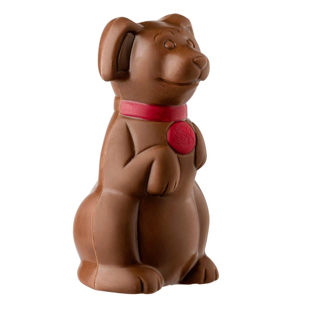 Dog Milk Chocolate Figure 50g. with 4 Christmas Chocolate Balls