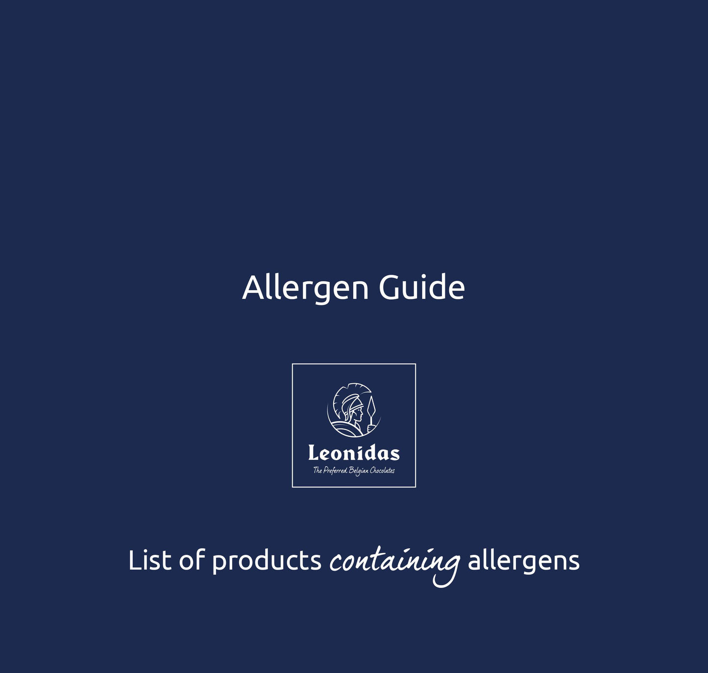 Allergen Guide Classic Range