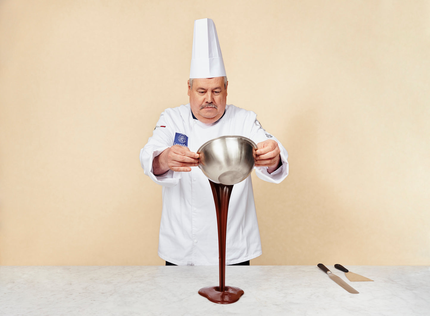 Chocolate getting prepared by the Maitre Chocolatier