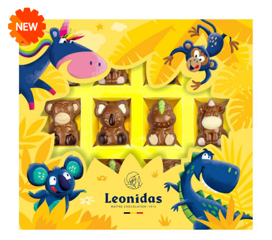 Kids Animal Figurine Box - 12 Chocolates