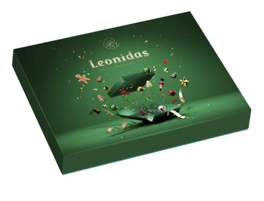 Christmas Green Premium Festive Square Box L