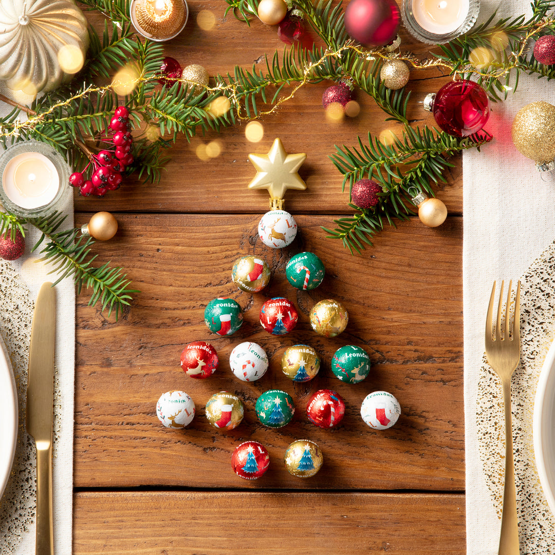 Christmas Chocolate Balls in Hexagon Box