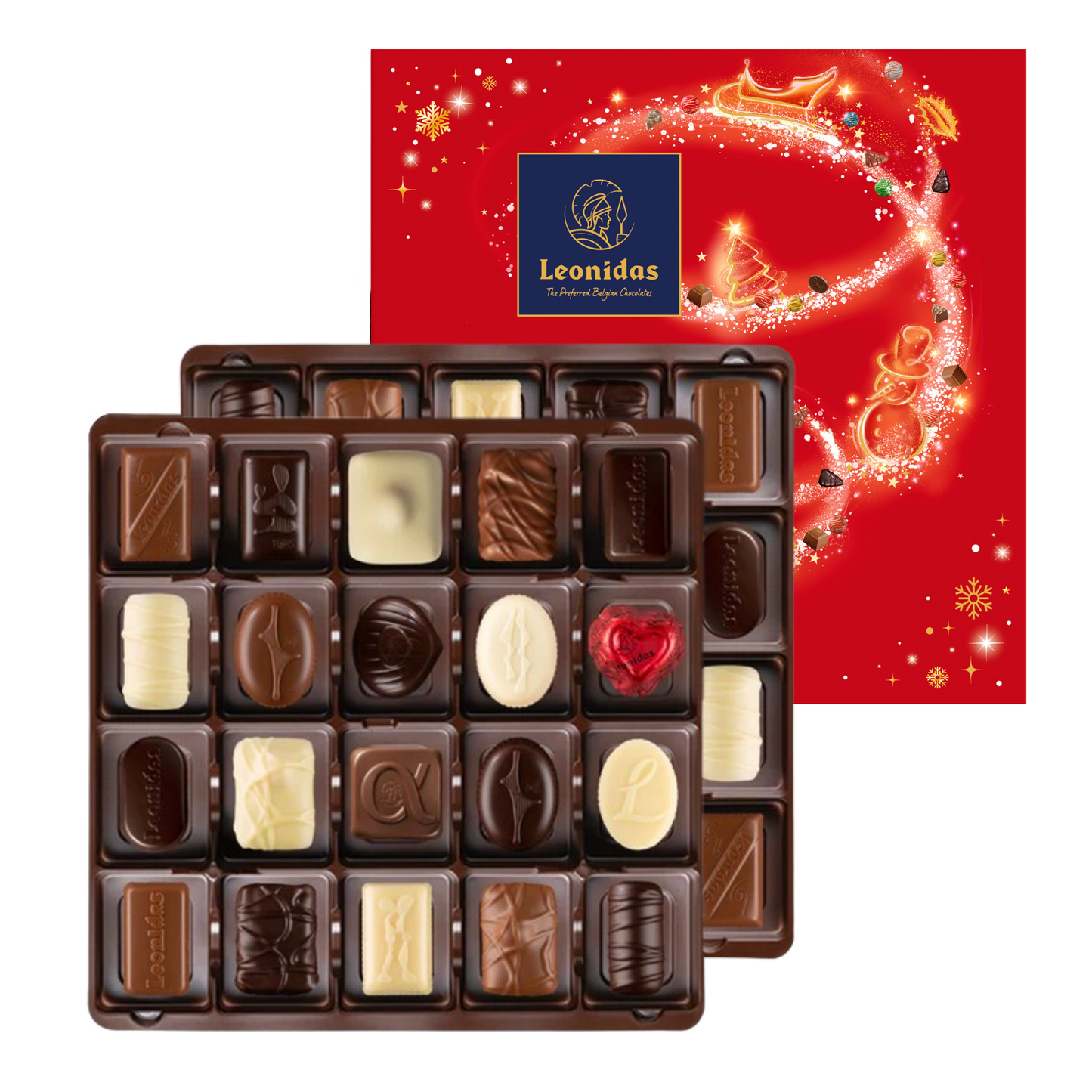 Christmas Red Festive Square Box L