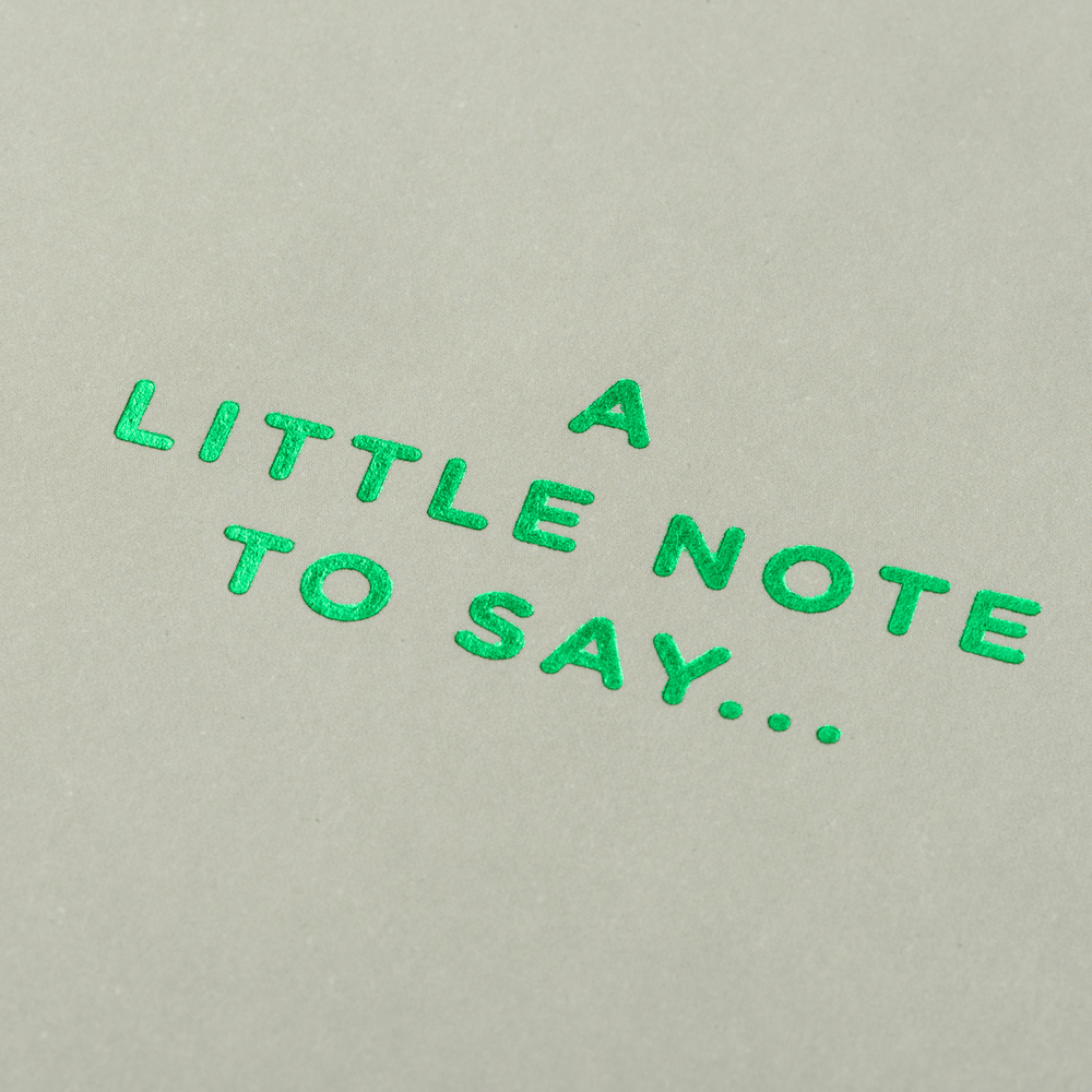 'A Little Note to Say' Greeting Card - leonidasbrighton.co.uk - Leonidas Brighton