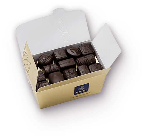 DARK Chocolates Ballotin Box - 15 Chocolates - leonidasbrighton.co.uk - Leonidas Brighton