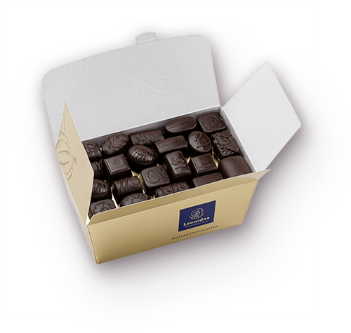 DARK Chocolates Ballotin Box - 60 Chocolates - leonidasbrighton.co.uk - Leonidas Brighton