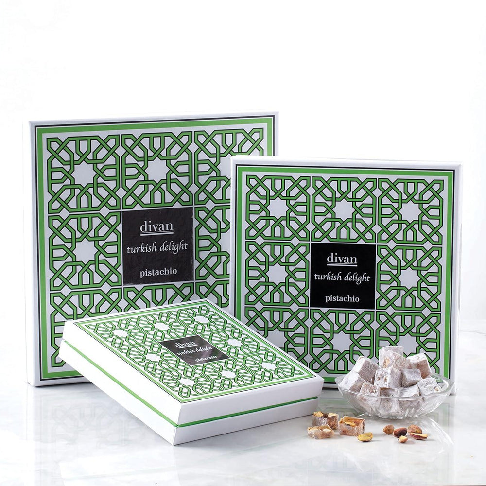 
                      
                        Divan Turkish Delight Double Roasted Pistachio Selcuk Collection 500 gr. - leonidasbrighton.co.uk - Leonidas Brighton
                      
                    