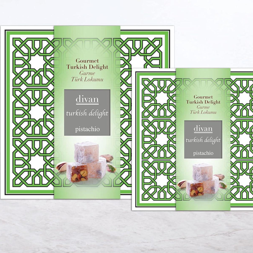 
                  
                    Divan Turkish Delight Double Roasted Pistachio Selcuk Collection 500 gr. - leonidasbrighton.co.uk - Leonidas Brighton
                  
                