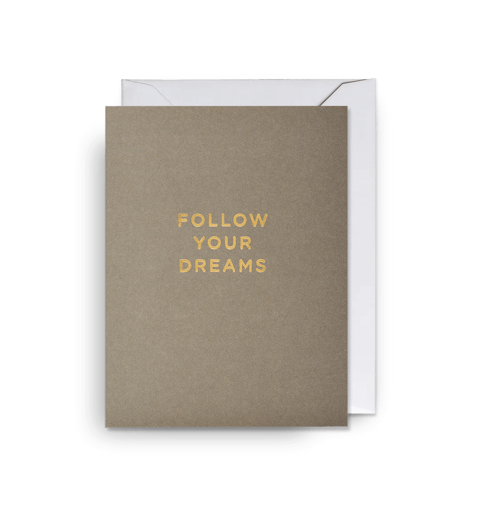 'Follow Your Dreams' Greeting Card - leonidasbrighton.co.uk - Leonidas Brighton