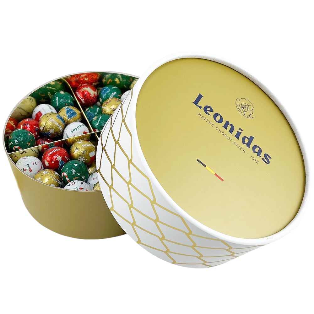 Leonidas Christmas Chocolate Balls Round Box