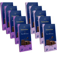 Leonidas Dark Chocolate Bars 70% and 85% Cocoa, Belgian Crafted, 100g Each
