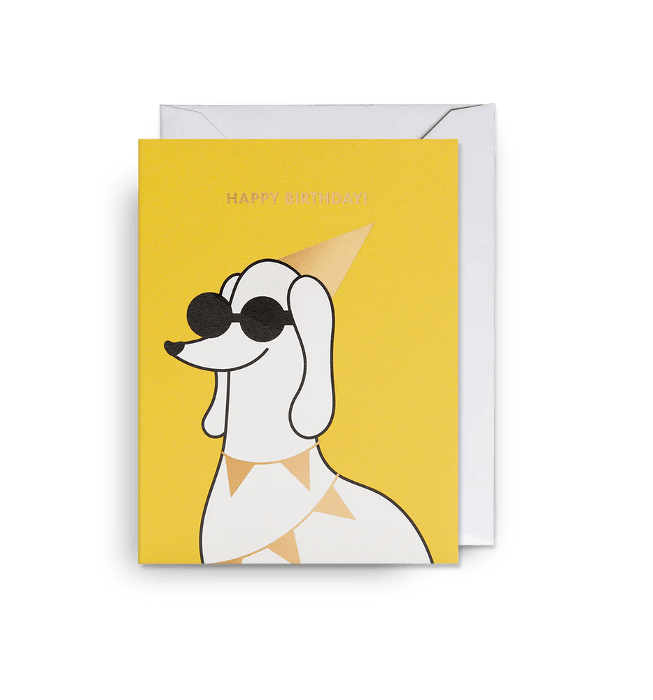 'Party Pup Happy Birthday' Greeting Card - leonidasbrighton.co.uk - Leonidas Brighton